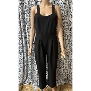 Twins Made In Italy Black Jumpsuit Romper Pleated One Piece Sleeveless SZ S